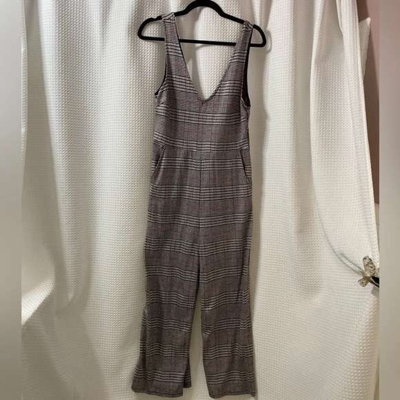 NWT F21 Plaid Wideleg Jumpsuit - Picture 1 of 4